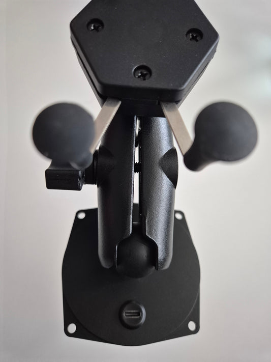 Premium Cockpit-Handyhalterungs Set Ø 80 mm Instrumentenblende Inkl. USB-C Schnellladeport